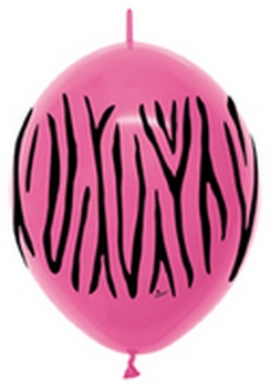 Link-O-Loon Print - Zebra Deluxe Fuchsia BETALLIC BETALLATEX