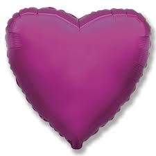 9" Foil Heart - Amethyst Airfill Heat Seal Required balloon foil balloons