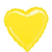 9" Foil Heart - Citrine Yellow Airfill Heat Seal Required balloon foil balloons