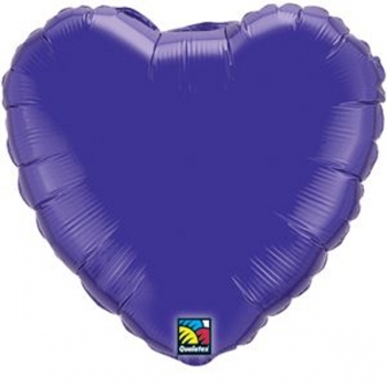 9" Foil Heart - Purple Airfill Heat Seal Required balloon foil balloons