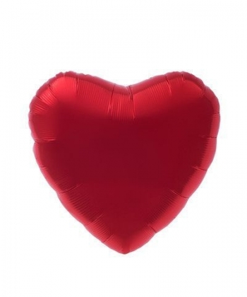 9" Foil Heart - Ruby Red Airfill Heat Seal Required balloon foil balloons