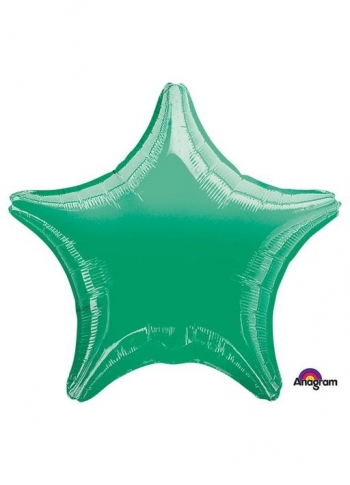 9" Foil Star - Emerald Green Airfill Heat Seal Required balloon foil balloons