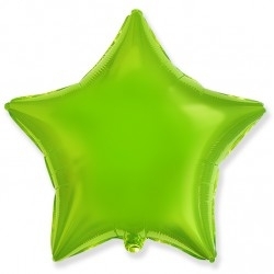 9" Foil Star - Lime Airfill Heat Seal Required balloon foil balloons