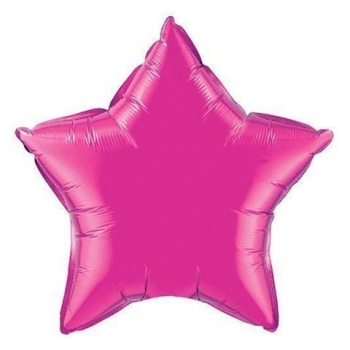 9" Foil Star - Magenta Airfill Heat Seal Required balloon foil balloons