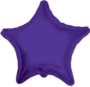 9" Foil Star - Quartz Purple Airfill Heat Seal Required balloon foil balloons