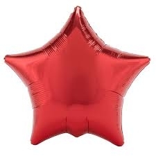 9" Foil Star - Ruby Red Airfill Heat Seal Required balloon foil balloons