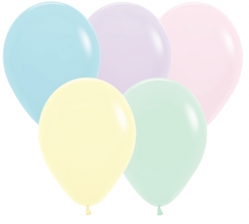 SEM   Pastel Matte Assorted balloons SEMPERTEX+BETALLIC