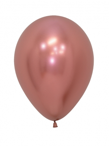 BET (100) 5" Reflex Rose Gold balloons  latex balloons