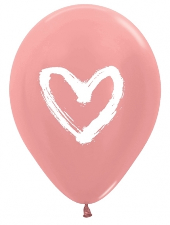 Painted Heart Two-Side balloons BETALLIC BETALLATEX