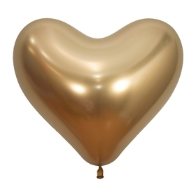 Reflex Gold Latex Heart Balloons BETALLIC BETALLATEX