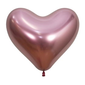 Reflex Pink Latex Heart Balloons BETALLIC BETALLATEX