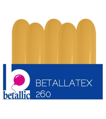 BET (50) 260 Metallic Gold balloons latex balloons