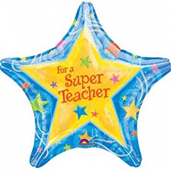 BS - 19" Star Back To School - Super Teacher balloon foil balloons