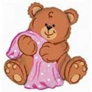 Mini Shape - Blankie Bear Girl balloon BETALLIC