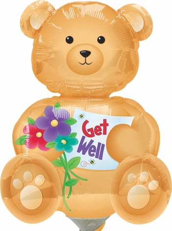 Mini Shape - Get Well Bear balloon ANAGRAM