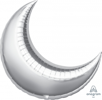 MiniShape - Crescent Moon Silver  balloon ANAGRAM