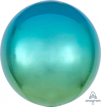 Ombre Orbz Blue & Green balloon foil balloons