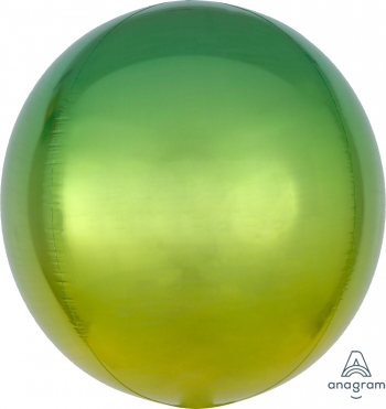 Ombre Orbz Yellow & Green balloon foil balloons