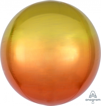 Ombre Orbz Yellow & Orange balloon foil balloons