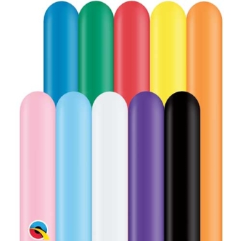 Q  260 Standard Classic Assorted balloons QUALATEX