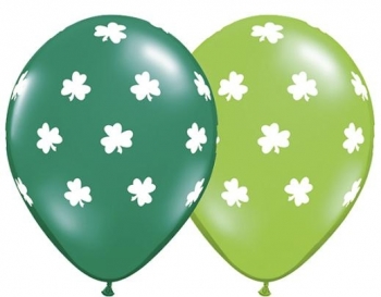 Q (50) 11" Big Shamrocks Assortment Balloons latex balloons