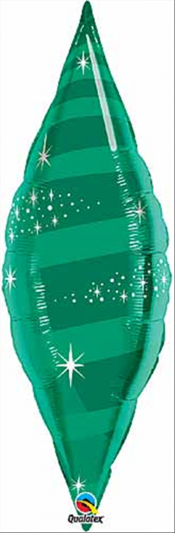 Shape - 38" Taper Swirl - Emerald balloon foil balloons