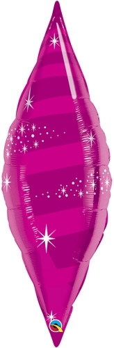 Shape - 38" Taper Swirl - Magenta balloon foil balloons