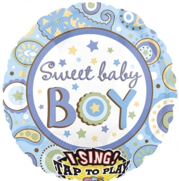 Singing Balloon - Sweet Baby Boy balloon foil balloons