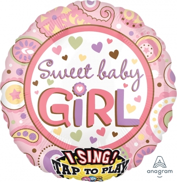 Singing Balloon - Sweet Baby Girl balloon foil balloons