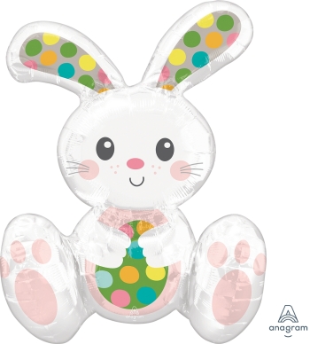 Sitting Easter Bunny Air-fill Self-Sealing balloon foil balloons