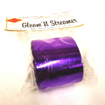 Streamer - Metallic - 2" x 200ft - Purple decorations