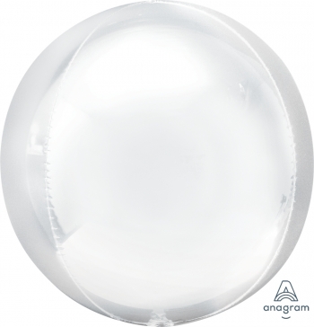 White Orbz balloon foil balloons