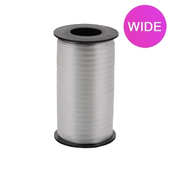 WIDE Curly Ribbon - Silver - 3/8" x 250 yds ribbons